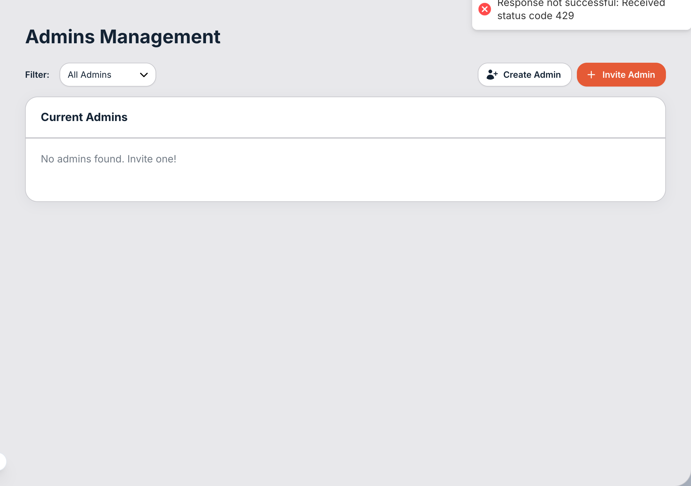 Managing admins.
